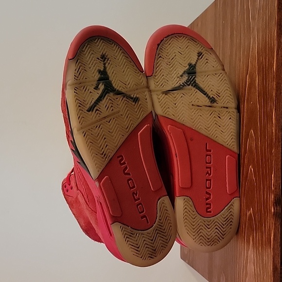 Nike Air Jordan 5 Retro Red Suede Sz 10 - Picture 5 of 8